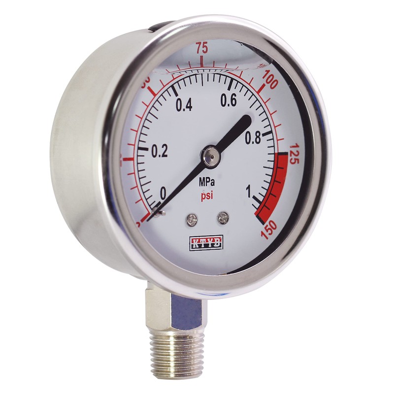 DIGITEN Water Pressure Gauge 0-1.0MPa 0-150psi 3/8" Water Pressure Meter