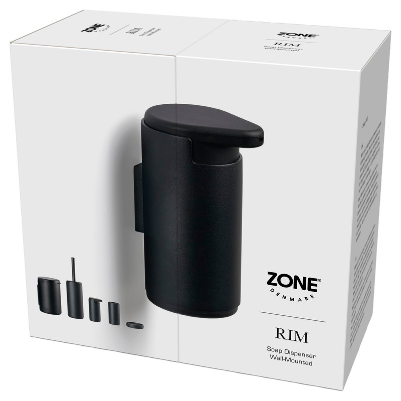 Zone Denmark Rim Wall Mounted Soap Dispenser Diameter 8.5 cm