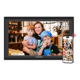 Frameo Digital Picture Frame, Digital Photo Frame WiFi with 32 GB, HD IPS Touch Screen, Auto-Rotate, Slideshow, Share Photos/Videos from Phone by Frameo App (15.6 Inch Black)