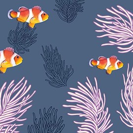 Tischdeko Pack of 20 napkins clown fish animal maritime