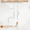 Roller Shutter Crank Rod 150 cm, Hand Crank for Spherical