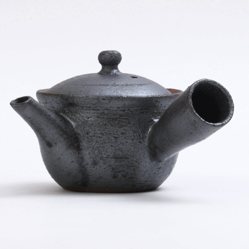 Yamasho Pottery Sumi-iro Futari Teaware Teapot and Teacup Set, Shigaraki