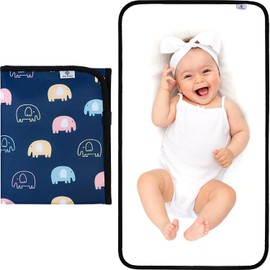 Baby Portable Nappy Changing Mat – Foldable Travel Wipe Clean Large Waterproof Change Mat Padded (Multicolor)