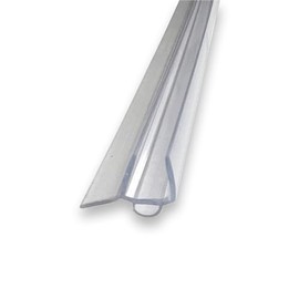 Gordon Glass® Universal Clear Bottom Sweep with Bulb and Drip Rail for Hinged Shower Doors, 5/16" and 3/8" Thick Glass - 31" Long