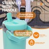 SUVIRAVacuum Insulated Stainless Steel Tumbler with Straw & Flip Lid,
