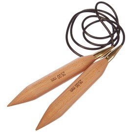 KnitPro 150 cm x 25 mm Basix Fixed Circular Needles, Birch