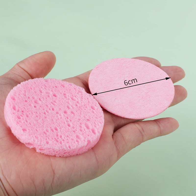 60 Pieces Face Sponge, 6 cm Compressed Face Sponges Washable