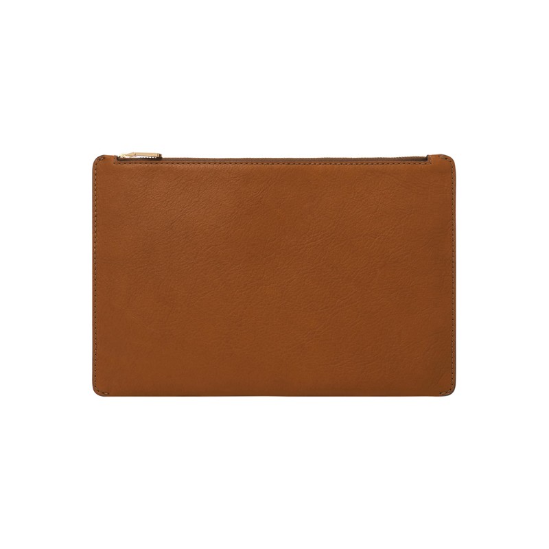 Fossil Women's Gift Pouch, Saddle.
