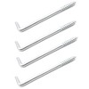 Design61 4 x Straight Screw Hooks Console Hooks Steel Hooks