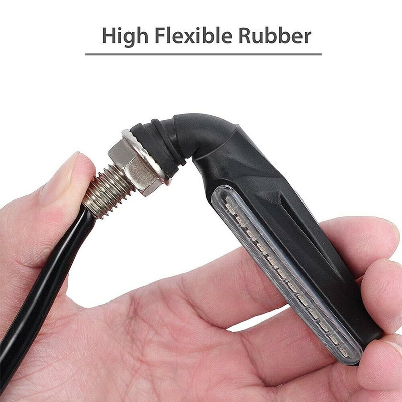 4PCS Motorcycle LED Turn Signal Flowing Water Light Amber Blinker