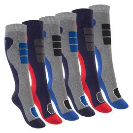 Footstar Children's Outdoor Knee Socks (6 Pairs) Colourful Socks with Thermal Effect, Variant 2