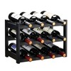 VASMIA Bamboo Wine Rack, Sturdy and Durable Wine Storage Cabinet