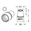 KS Tools 911.1577 Bi Hex Socket, 1/2-Inch, 17mm