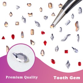 Professional Tooth Gem Kit with UV Light, 130+ PCS DIY Teeth Gems for Women & Men - Safe, Removable Dental Grade Tooth Gem Glue - Y2K Sparkle Jewelry Gems Kit for Parties, Tooth Gems Kit for Teeth