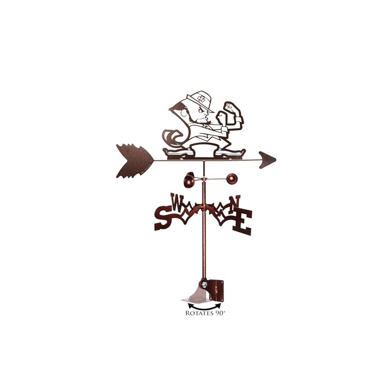 SWEN Products Notre Dame Fighting Irish Weathervane (Adjustable Mount Included)