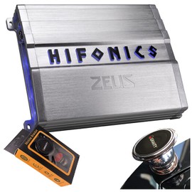 Hifonics ZG-600.4 Zeus Gamma 4 Channel Super A/B Class 600 Watt Car Audio Sound System Subwoofer Speaker Amp Amplifier with Gravity Magnet Phone Holder Bundle