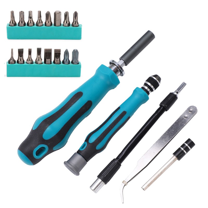 57Pcs Ratchet Screw Set Driver Bits with Socket Handle Manual