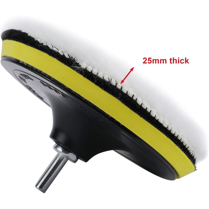 Toolly 6 Pcs 6 Inch Wool Polishing Buffing Pad Polishing
