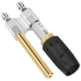 Adjustable Downstream Soft Wash Nozzle，2-in-1 shooter tip M5 Twist Nozzle， Long Reach Soap Nozzle， Twist Nozzle 0 to 60° spray pattern, for use with Pressure Washer 3-7 GPM