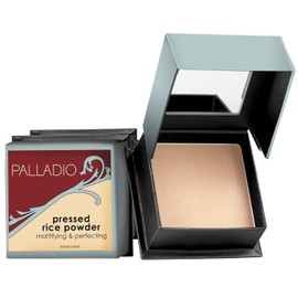 Palladio Polvo de Arroz Prensado Translúcido con Espejo - Matificante Absorbe Aceite                                                                  