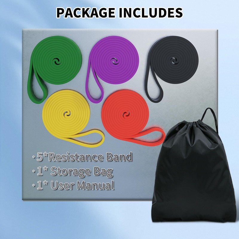 TOPOKO Resistance Bands Set of 5 – Pull Up Assistance