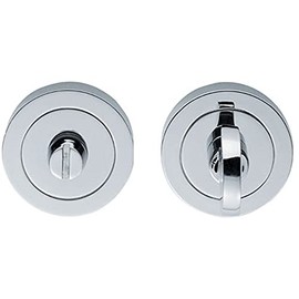 Thumbturn Lock and Release Handle - Concealed Fix - 67mm Spindle - Satin Chrome | Locking Thumb Turn and Release Handle - Screwless Rose - for Use with Lever on Rose Door Handles