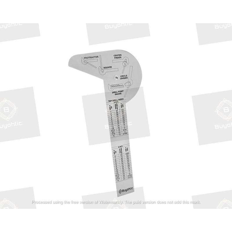 Buyohlic Multi Purpose Protractor Square Rule Centre Finder Drill Point