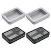 Pack of 4 Metal Boxes with Lids, Storage Boxes with