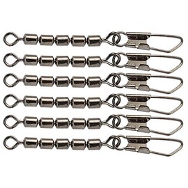 Trout Master 5-Way Trout Swivel with Snap - 6 Swivels, Size/Load Capacity: Size 14/9 kg