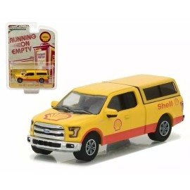 GREENLIGHT 1:64 RUNNING ON EMPTY 2016 FORD F-150 WITH CAMPER SHELL OIL 41030-E