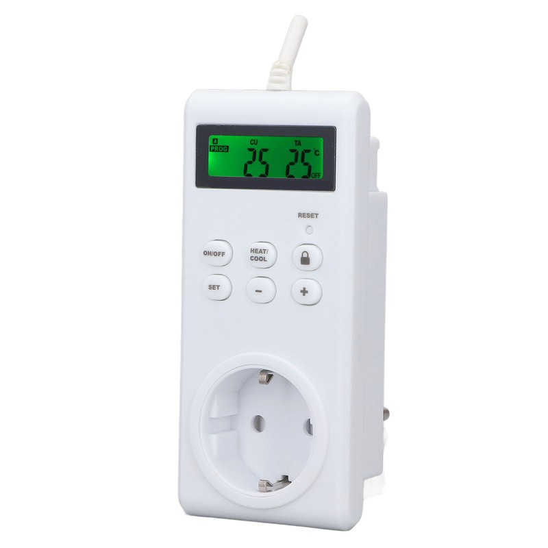 Thermostat Outlet Wireless Programmable Automatic Temperature Controller Socket Switch EU