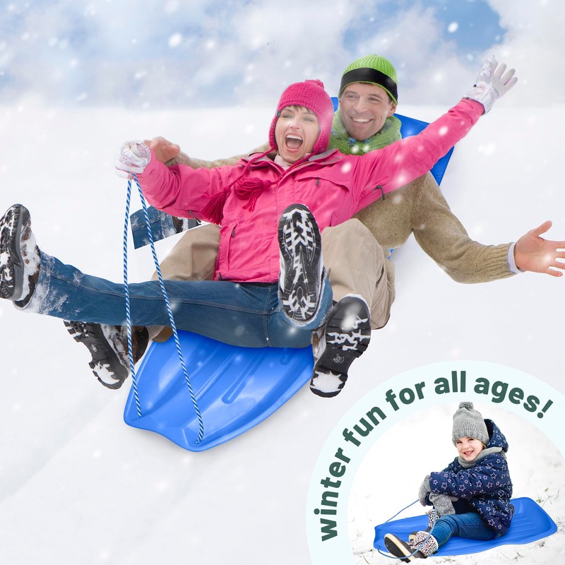 Slippery Racer Downhill Xtreme Flexible Adults and Kids Plastic Toboggan
