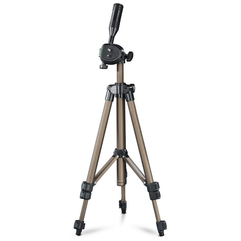 Hama Leichtes Einsteiger-Dreibeinstativ mit 3-Wege-Kopf, Star 05 106-3D, Champagner, 36.5