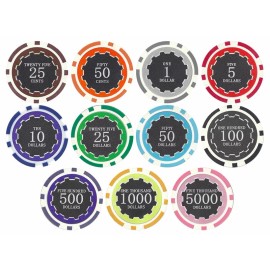 50 Orange 50 Cent Eclipse Poker Chips - Buy 2, Get 1 Free - Mix & Match!