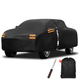 Zorntorix Car Covers, 420D Heavy Duty Car Covers, Waterproof 6000Pa Full Exterior Covers, Outdoor Car Cover Waterproof All Weather with Zipper, Mirror Pocket for Truck (Fits Up to 248" Length)