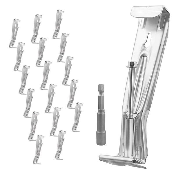20 Pcs Gutter Hangers 5 inch with Pre-Inserted Quick Screw