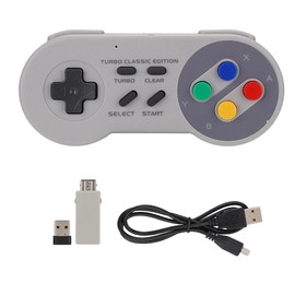 Game Handle for NES/Wii/SNES Classic Mini Controller 2.4G Wireless USB Gamepad