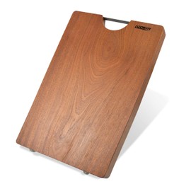 Solid Wood Cutting Board One Piece Cutting Boards Made of Entire Piece Sapele Wood, Hardwood Cutting Board Heavy Duty 15 * 11 * 1 In (No Glue)