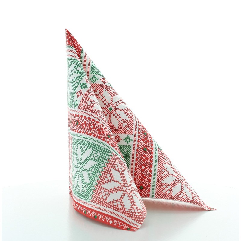 Sovie HORECA Linclass® Airlaid Chriss Napkin in Red/Green | Christmas
