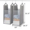 STORAGE MANIAC 2-Pack Hanging Laundry Hamper, Front See-Through Mesh Bag,