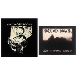 2 piezas de parches góticos punk para coser manualidades, parches clásico para chaquetas, jeans, chalecos, sombreros, mochilas, accesorios punk (leer más libros y más viejo crecimiento)