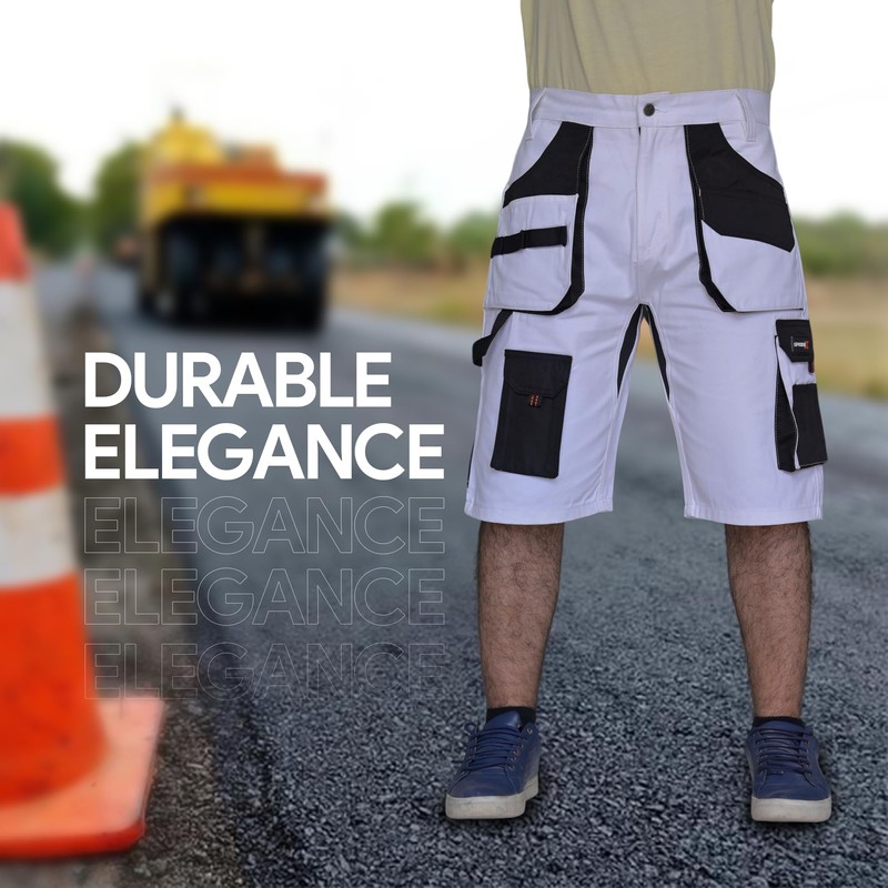 SparkX Mens Painters Shorts with Stretch Crotch- Decorators Cargo Combat