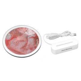 Quicksand Painting Light USB Plug in Eye Protection Art Decoration Moving Sand Table Lamp for Bedroom Living Room Red