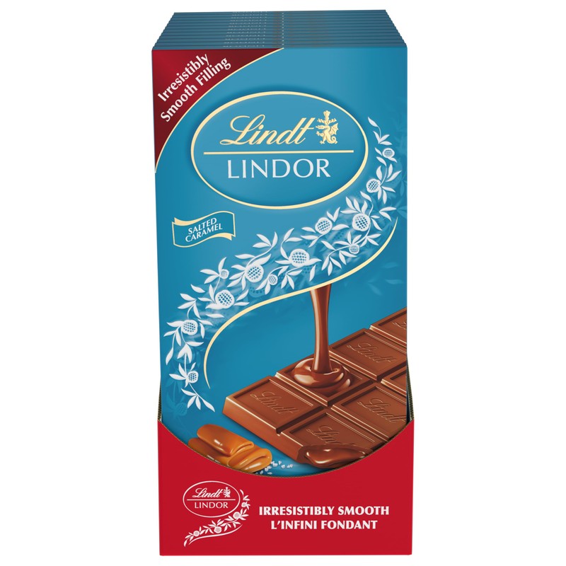 Lindt LINDOR Salted Caramel Milk Chocolate Truffle Bar, Easter Chocolate