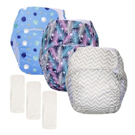 DURASIKO Leak-Proof Cover with Gauze Diaper Pad,Underwear for Incontinence with Storage Bag,Breathable Layer,Paste Closure,Reusable&Washable,Protection for Bariatric Patients