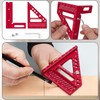 Carpenter Square Hole Scribing Ruler 45 90 Degree Aluminum Alloy