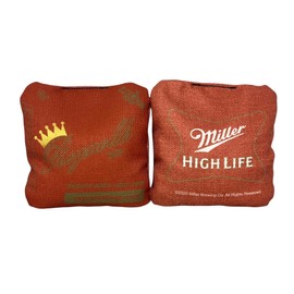 Reynolds Cornhole Bags - Miller HIGH Life - ACL Pro Approved - Set of 4 (Carpet Bag, Red)