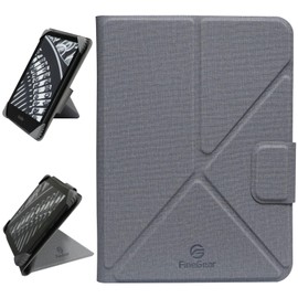 FineGear Case for 7 Inch Kindle Colorsoft Signature Edition 2024/7 Inch Paperwhite 2024/6.8 Inch Paperwhite 2021, Landscape and Portrait Mode - Grey