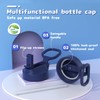 Gonfoam Botella de agua para niños con pajita y calcomanías,
