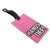 Hands Off Pink Novelty Luggage Suitcase ID Address Travel Tag